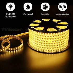 ریسه شلنگی وایرلس انبه‌ای تراکم 120 لامپ SMD 2835